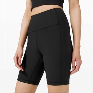 Lululemon ribbed contour biker shorts - black